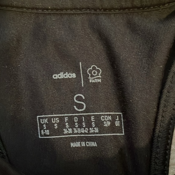 Adidas Black and Red Patterned Tank Top Collab with Farm Rio - Picture 2 of 3